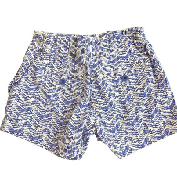 Vineyard Vines size 00 shorts blue white elastic waist geometric shape - Picture 3 of 7